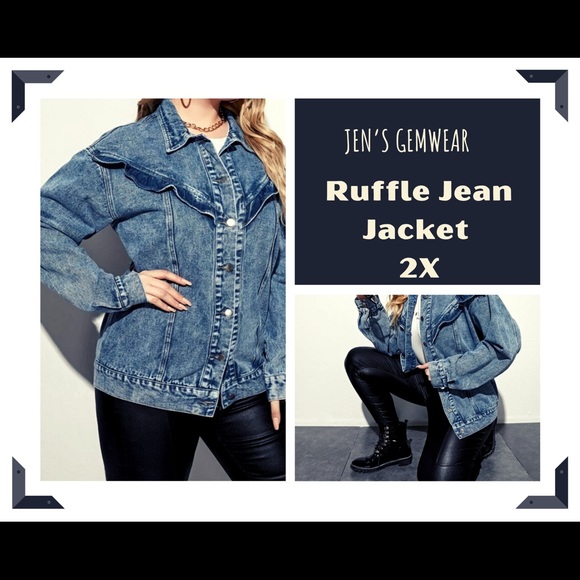 Ruffle Jean Jacket - Picture 1 of 1